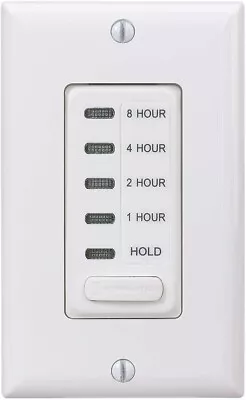 NEW EI220W 1/2/4/8 Hour SPST 1800-Watt In-Wall Countdown Timer White (Quietcool) • $21.99