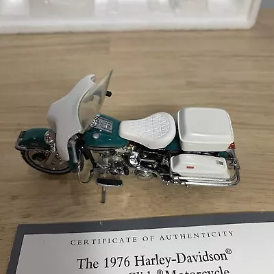 Franklin Mint 1:24 Scale Harley Davidson 1976 Electra Glide Motorcycle B11wc24 • $44.95