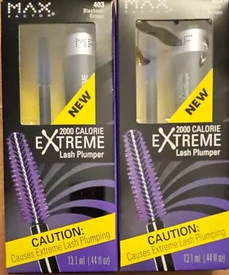 2 Max Factor 2000 Calorie Extreme Lash Plumper Blackest Brown 403 NIB • $19.95