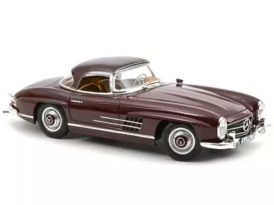 1957 Mercedes-Benz 300 SL Roadster Dark Red 1/18 Diecast Toys Kids Gift Car • $147