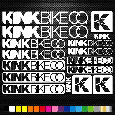 Fits Kink Bike Co Stickers Sheet Frame Cycles Cycling Bicycle Mtb Road • $15.42