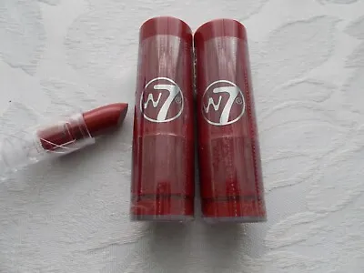 W7 Fashion Reds Lipstick 2 X Bordeaux Brand New Sealed • £3.99