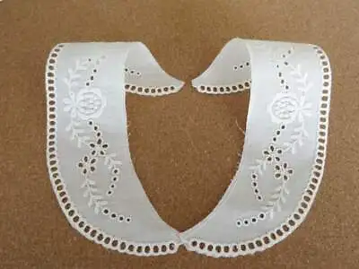 Top Quality Cream Cotton Broderie Anglais Embroidered Lace Collars • £2.25