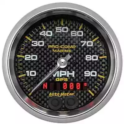 Auto Meter 200636-40 Pro-Comp Carbon Fiber Marine Speedometer Diameter: 3-3/8 Ra • $373.09