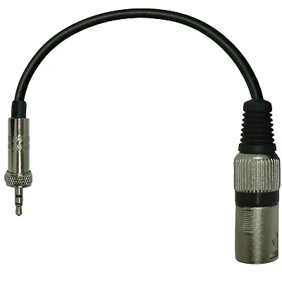 Sennheiser Male XLR To 3.5mm Locking Jack Plug For Wireless Microphone Receiver • £12.99