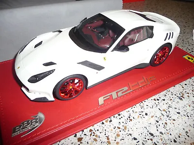 BBR Ferrari F12 TDF - Avus White W/red Rims 1/18 #0 Of 10 MINT Vehicle • $474.99