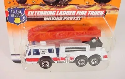 Matchbox # 23 White Extending Ladder Fire Engine Mb18-c34 • $1.78