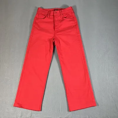 MOTHER The Rambler High Rise Ankle Straight Leg Jeans Ribbon Red Size 27 • $60
