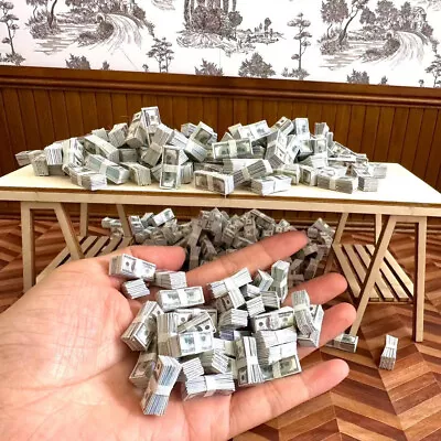 100pcs Cash Money Model 1:12 Scale Dollhouse Miniatur Wealth Fill Treasure Chest • $18.99