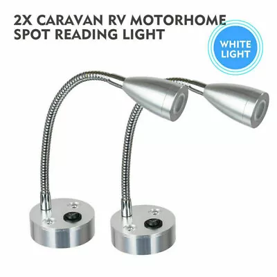 2x 12V LED Spot Reading Light Switch Camper Van Caravan For Boat Motorhome Light • $21.99