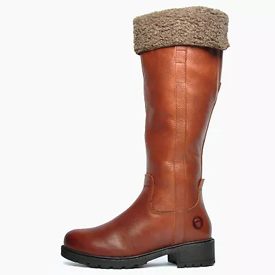 Cotswold Cheltenham Womens WATERPROOF Fashion Dress Knee-High Zip Boots Brown • $114.69