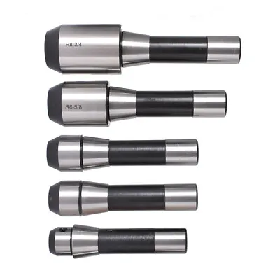 5 PC R8 END MILL HOLDER SET 1/4  3/8  1/2  New • $45.75