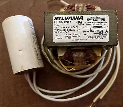 Sylvania Lumalux Lu70 / 120r Ballast & Starter 120v Hps 70w Lamp Type S62 1.6a • $29