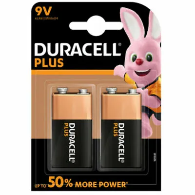 Duracell MN1604 Plus Battery Power Pack Charger 9V - Pack Of 2 (DU01928) A • £6.99