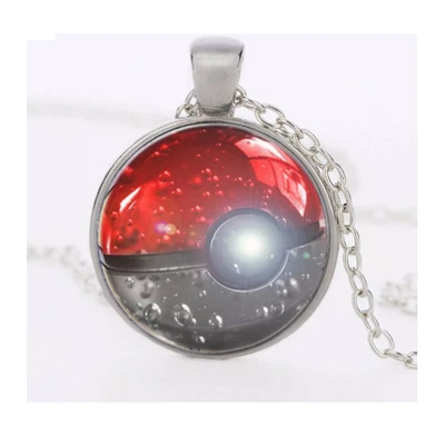 £6.99 • Buy Pokemon Go Pokeball Sparkling Ladies Cabochon Necklace Collectors Pocket Monster