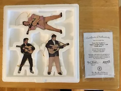 New Styrofoam Box BRADFORD ROCKIN' N' ROLLIN' ELVIS #38873 Set Of 3 Ornament #3 • $59.99