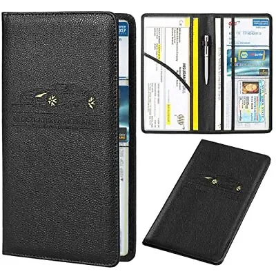 Car Registration And Insurance Holder - Leather Vehicle License Registration ... • $13.60