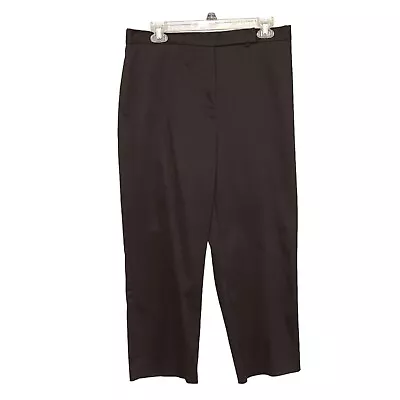 New Amanda Smith Stretch Straight Leg Black Ankle Pants Women's Size 12 • $25