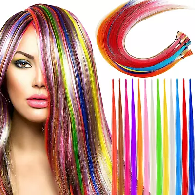 130 Pieces Feather Hair Extensions Women Synthetic Fiber I Tip Hair Extension... • $21.96