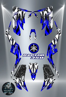 $160 • Buy Yamaha Raptor 350 2004-2014 Full Graphics Kit Sticker Decals