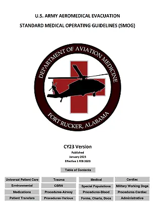 2599 Pg. 68W 2023-24 MEDEVAC CRITICAL CARE FLIGHT PARAMEDIC STANDARDS TC3 On CD • $19.99