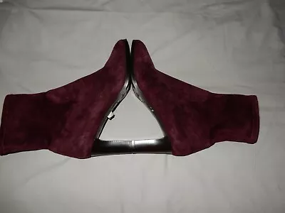 £29.70 • Buy L K Bennett Ankle Boots Burgundy Suede  Size  41      Vgc
