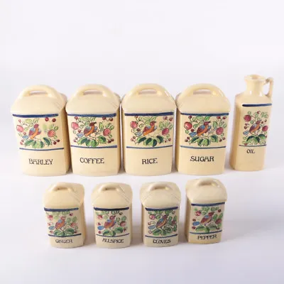 Vintage 1930s Moriyama Canisters Spice And Cruet Set • $99