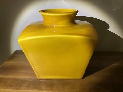 Vintage Haeger Pottery Golden Yellow Rectangular Vase Planter 4095 • $22.95