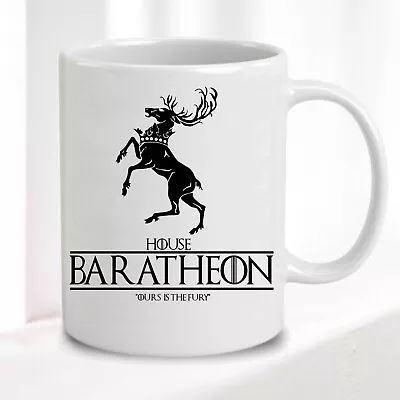 Game Of Thrones Mug - House Baratheon Sigil • Ours Is The Fury • Great Gift • £8.99