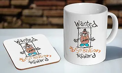 Toy Story Mr Potato Wanted Tea / Coffee Mug Coaster Gift Set • £8.85