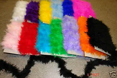 MARABOU Feather Fur  STRING Swansdown Soft Trimming Trim MORE 10 Colours • £3.50