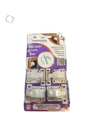 £6 • Buy DreamBaby Magnetic Lock 4Locks 1 Key Set.Perfect For Keeping Baby/toddler Safe