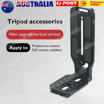 Quick Release DSLR Camera L Plate Tripod Mount Vertical Bracket (Black) • $13.57