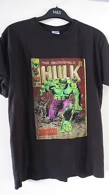 Official Marvel Incredible Hulk T-shirt - Black Size Medium - Comic Book Cover • £9.95