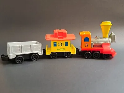 Vintage Mattel My First Wheels Children’s Train Set Diecast Rail Cars 1980 3pcs. • $13.95