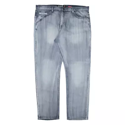 ECKO UNLTD Mens Jeans Blue Regular Tapered W43 L34 • £20.99