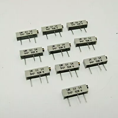 ( 10 PCS ) Allen Bradley Multiturn Potentiometer 50 Kohm 20 Turn 94P 50k Pots • $10.95