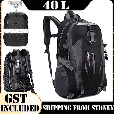 $23.99 • Buy 40L Large Hiking Camping Bag Waterproof Backpack Outdoor Travel Luggage Rucksack
