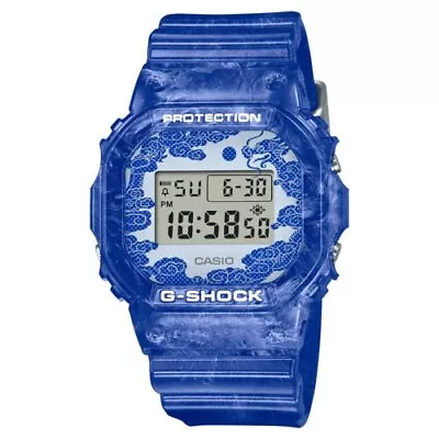 NEW CASIO G-SHOCK DW5600BWP-2 Blue And White Pottery Digital Watch-SHIPS FREE • $114.99