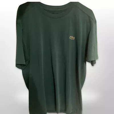 Lacoste Dark Green Men's Tee T-Shirt - Size US Large FR 5 • £9.25