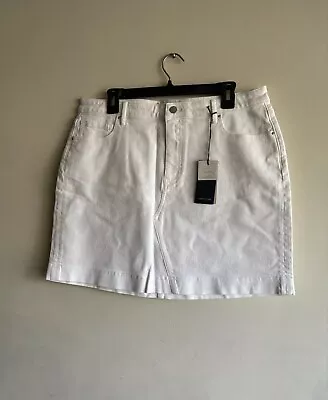 Country Road A-Line Denim Mini Skirt Size 16 XL Antique White BNWT RRP$99.95 • $45