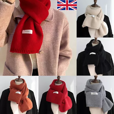 £7.99 • Buy Women Ladies Cashmere Long Knit Scarf Warm Soft Solid Color Shawl Wrap Woolen UK