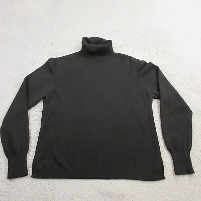 J.CREW Mens 100% Cashmere Turtleneck Sweater Size XL Fits Like M-L Black • $19.98