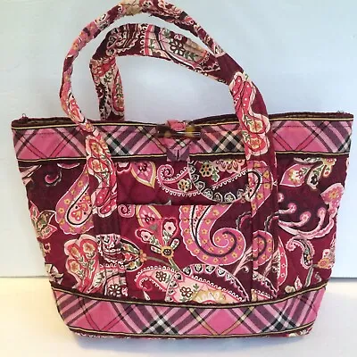 Vera Bradley PICCADILLY PLUM Little Toggle Tote Handbag Purse • $16.95