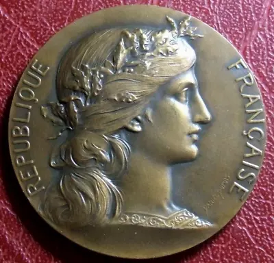 Art Nouveau Marianne As Peasant Department Of SEINE Medal By DANIEL DUPUIS • $29