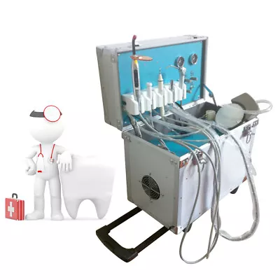 Dental Delivery Unit Portable & Mobile Rolling Box Air Compressor Suction 4 Hole • $664.05
