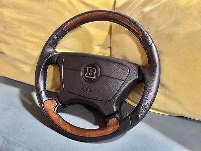 VICTOR Brabus Mercedes Steering Wheel Wood Leather W124 W140 W210 W202 R129 AMG • $1050