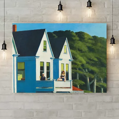 Second Story Sunlight - Wall Art By Edward Hopper - Canvas Rolled Wall Art Print • £14.59