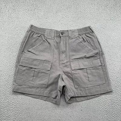 Red Head Mens Gray Elastic Waist Cargo Hiking Trail Outdoors Shorts In Size 34 • $10.99