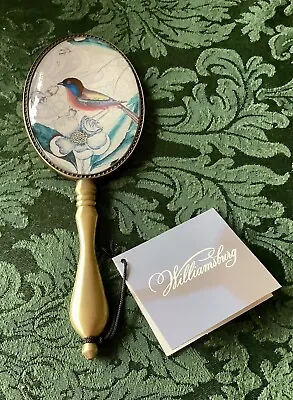 Handheld Oval Mirror Brass  Frame & Handle “The Garden Story Collection” • $18